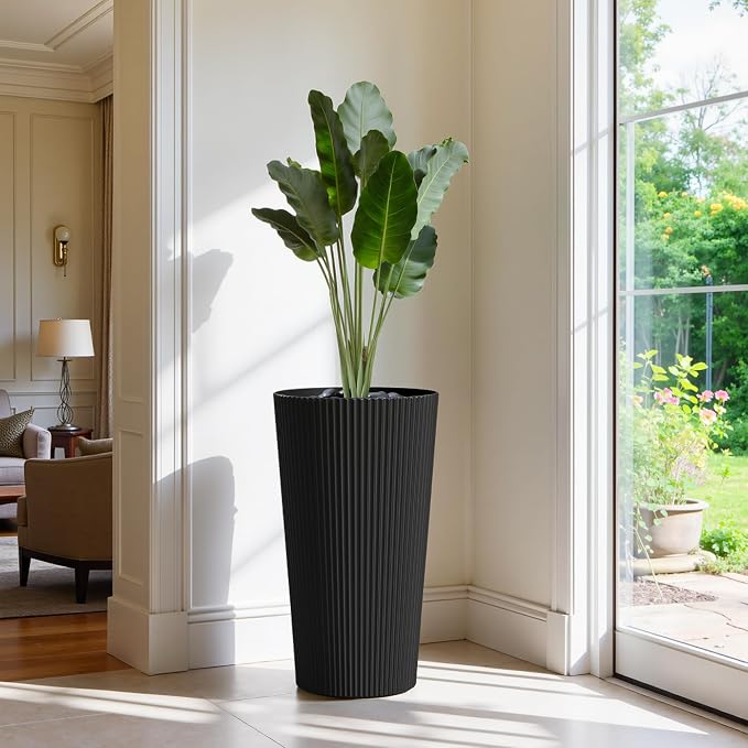 24" Tall Planters for Outdoor Plants Set of 2 - Image 8