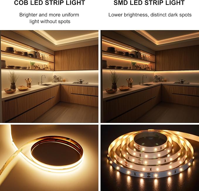 Pandery COB LED Strip, LED Strip Lights 3M/9.84ft, Touch Dimmable LED Strips - Image 8