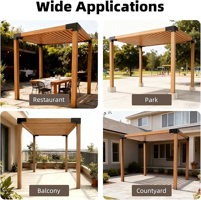 Pergola Brackets, 3-Way Pergola Kit - Image 8