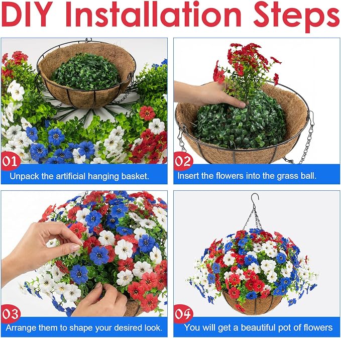 Hananona 2 Set Artificial Outdoor Flowers - Image 8