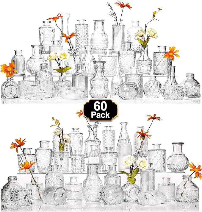 Arme Glass Bud vases in Bulk，Small Glass Flower Vase by Arme