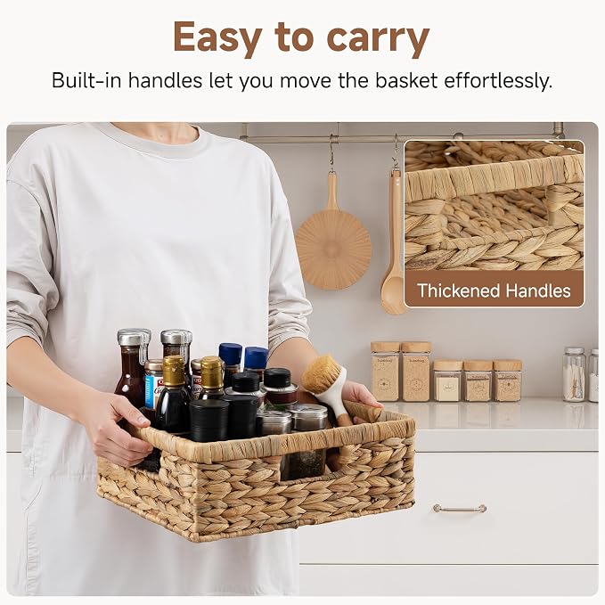 StorageWorks Water Hyacinth Pantry Baskets - Image 3