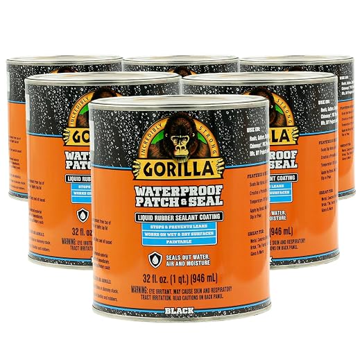 Gorilla Patch & Seal Liquid Rubber Waterproof Sealant, 32 Ounce by Gorilla
