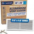 30x10 Aluminum Wall Ceiling Air Return Vent Cover HVAC Rustproof Grille by ACLAMINAIRE