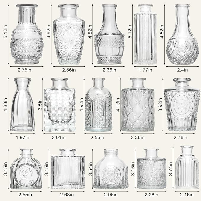 Arme Glass Bud vases in Bulk，Small Glass Flower Vase - Image 2