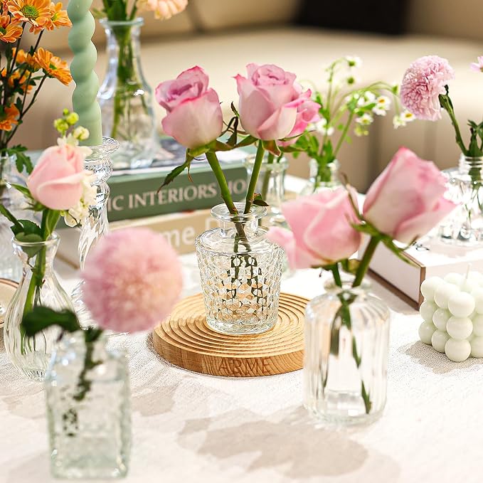 Arme Glass Bud vases in Bulk，Small Glass Flower Vase - Image 6