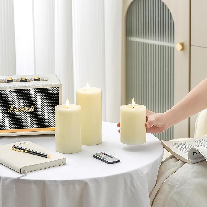 Stmarry Ivory Flameless Candles - Image 5