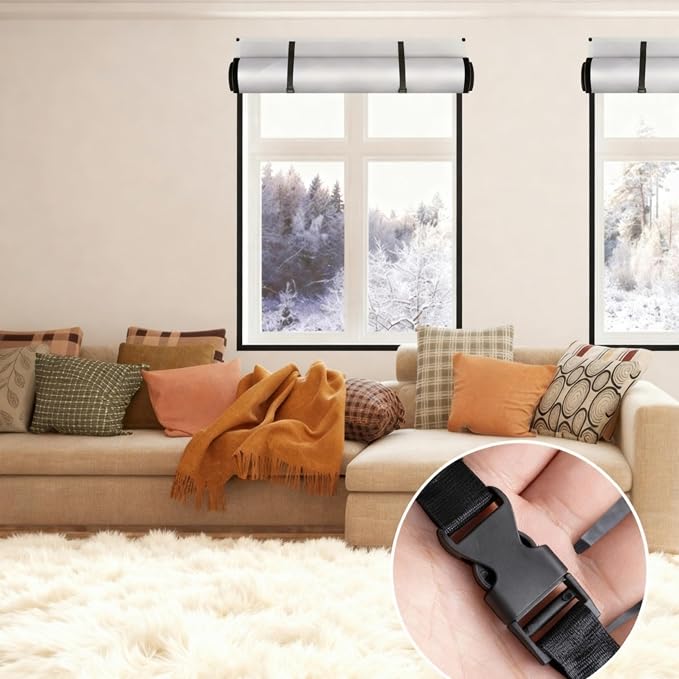 Window Insulation Kit, 3 Layers Oxford Fabric Panels and Cotton Filling - Image 5
