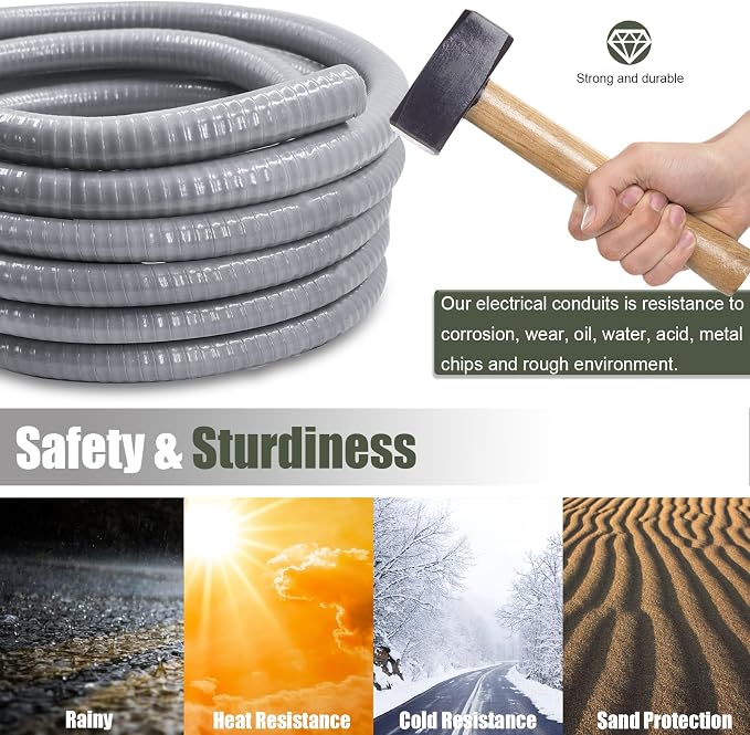 2 Inch Flexible Conduit 25 FT Non Metallic Liquid-Tight Conduit - Image 5