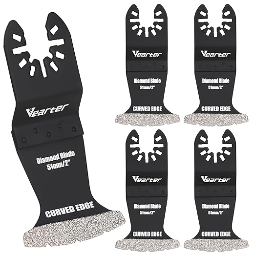 5PCS 2''/51mm Diamond Oscillating Saw Blades by Vearter