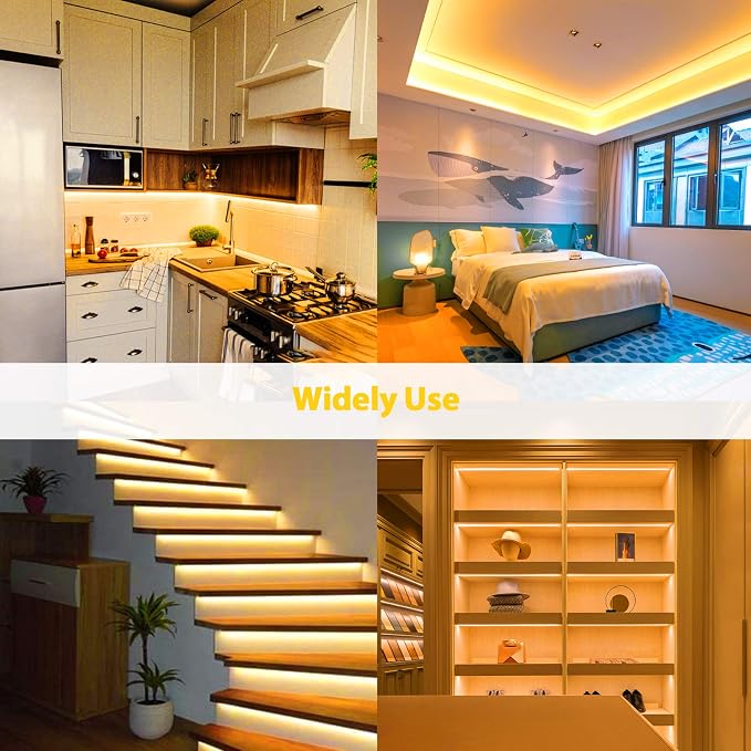 Lamomo LED Neon Lights, 16.4ft Yellow LED Strip Light, 12V 0.39In/Cut Silicone - Image 5