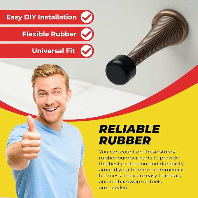 Premium Rubber Door Stop Stud Replacement Tips – Doorstopper Bumpers, Springe - Image 7