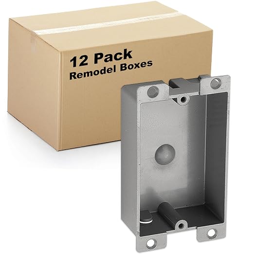 Old Work Round Electrical Box, One-Gang Grey PVC Junction Box, Electrical Old by AirmontProducts