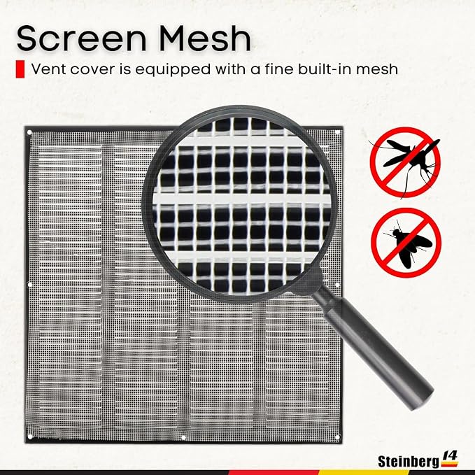 Steinberg14 Black Vent Cover 14x14 - Image 3