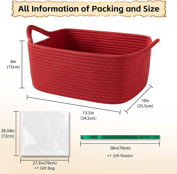 OIAHOMY Woven Basket, Gift Basket Empty - Image 2
