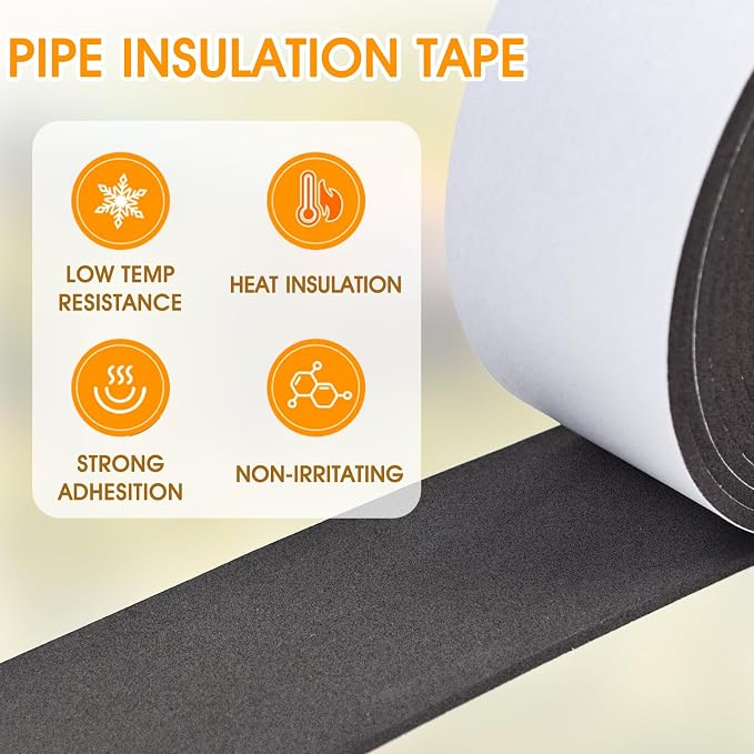 2 Inch*13Ft Pipe Insulation Tape 2 Pack, Weather Resistant Water Wrap Tape | - Image 3