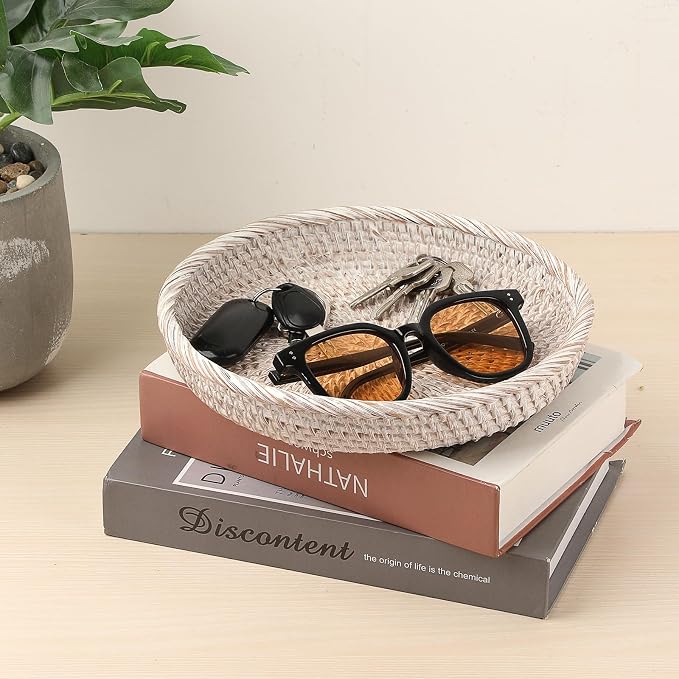 Hipiwe Round Key Basket Bowl for Entryway - Image 2