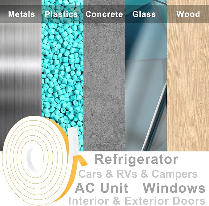 Heavy-Duty WeatherStripping, Wide Gap Filler, Weatherproof, 1x1/2in | Strong - Image 4