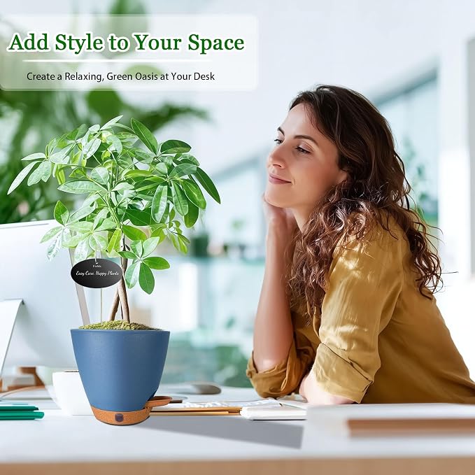 Self Watering Pots for Inoor Ourdoor Plants 8/7/6.5/6/5" Plastic Planters | - Image 9