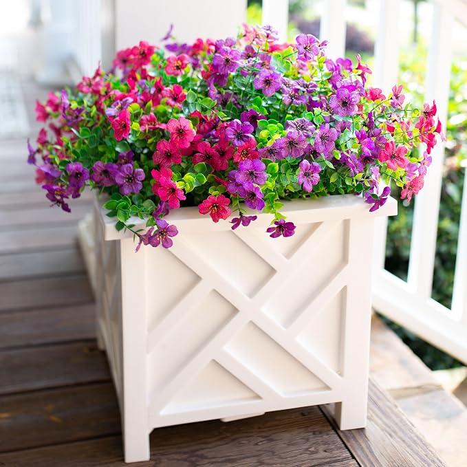 florisso Artificial Flowers for Outdoors Daisy 12 Bundles for Home Decor | Faux - Image 5