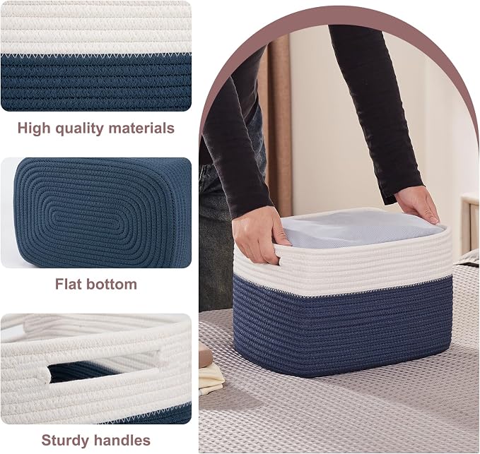 OIAHOMY 4 Pack Storage Basket, Closet Organizer - Image 3