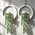 Boho Wall Decor, Indoor Hanging Planter Greenery Decor, Faux Succulent Wall by FloweroyalCrafts