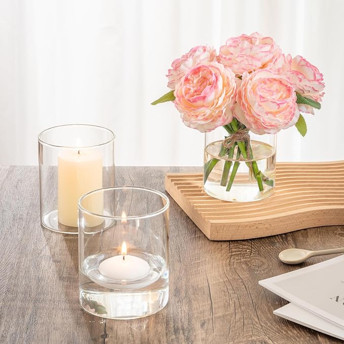 12pcs Glass Cylinder Vases for Centerpieces - Image 4