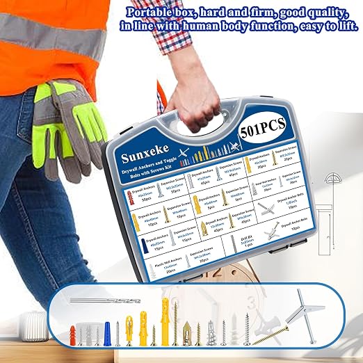 501PCS Drywall Anchors and Toggle Bolts - Image 4