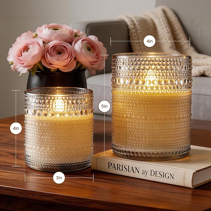 Dotted Glass Flameless Candles - Image 4