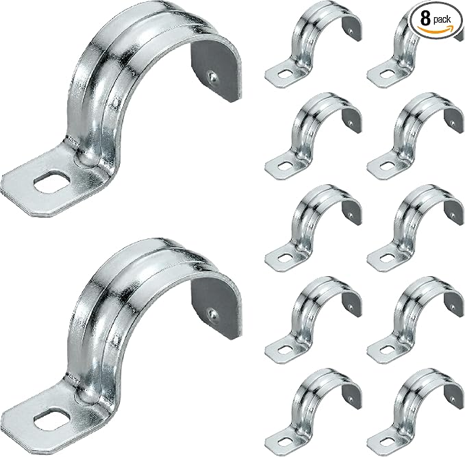 Heavy Duty Pipe Strap Zinc-Plated Steel EMT Conduit Clamps by OhLectric