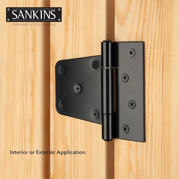 3-1/2" Heavy Duty Gate Hinges, Durable Gate Strap Hinges - Image 5