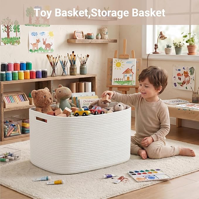 Large Laundry Basket/Hamper, Toy Storage, Baby Blanket Basket, - Image 4