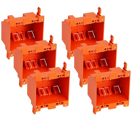 CLOUDY BAY Two Gang Electrical Outlet Box, 25 Cubic Inch Junction Box, Old Work by CLOUDYBAY