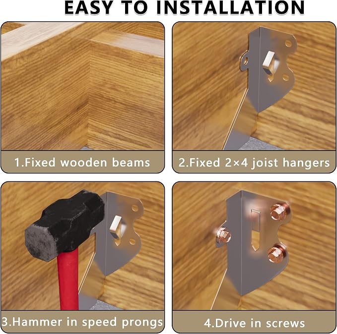 25 Pack 2x4 Joist Hangers with Screws - Image 5