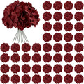 Auihiay 64Pcs Burgundy Hydrangea Artificial Flowers Bulk, Silk Hydrangeas | by Auihiay