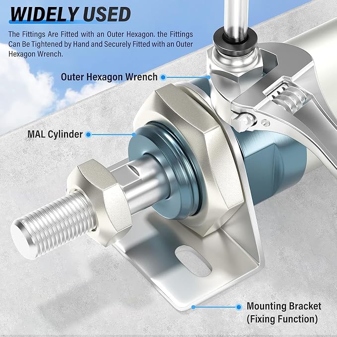 TAILONZ 1/8" Tube OD x 1/8" NPT Male Straight Push to Connect Fitting 2pcs | - Image 7