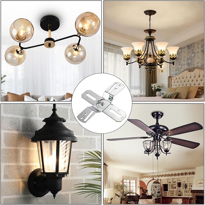 OwnMy 4PCS Rotatable Light Fixture Mounting Brackets Ceiling Fan Brackets | - Image 8