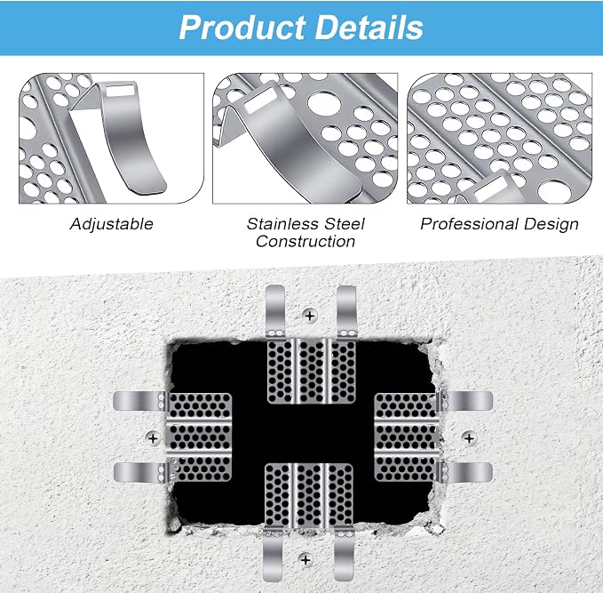 10 Pack Drywall Repair Clips, 1/2 Inch Drywall Patch Clips, - Image 4