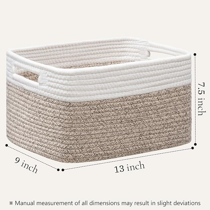 4 Pack Storage Baskets for Organizing, Woven Baskets for Shelves - Image 2