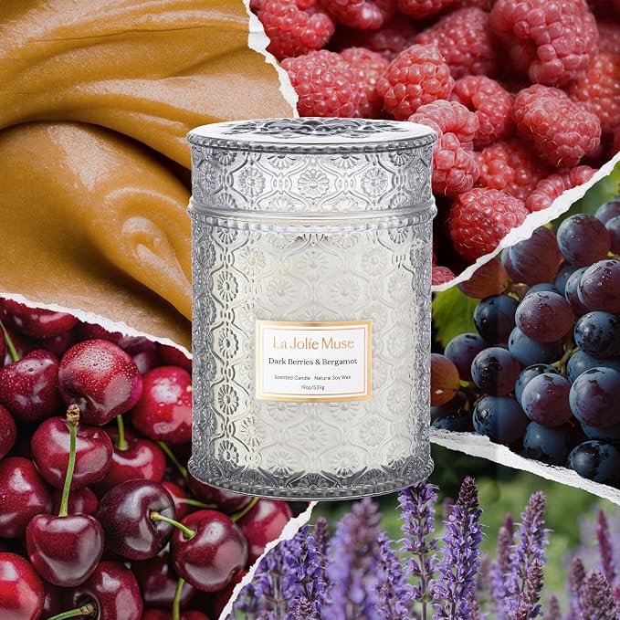 LA JOLIE MUSE Dark Berries Bergamot Scented Candles - Image 2