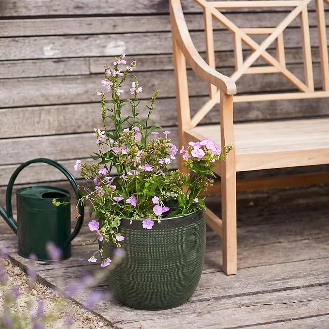 Creative Co-Op Textured Stoneware Planter - Image 6