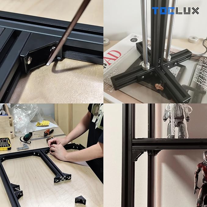 200 pcs 20 Series Aluminum Extrusion Black M5 T-Nut and Screw Kit – Sliding & - Image 8
