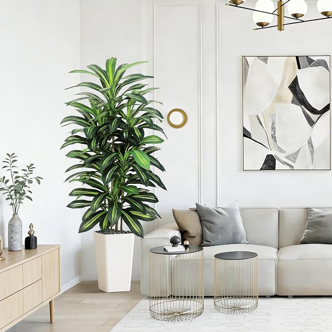 Artificial Dracaena Tree Indoor, 6FT Tall Fake Floor Plants - Image 9