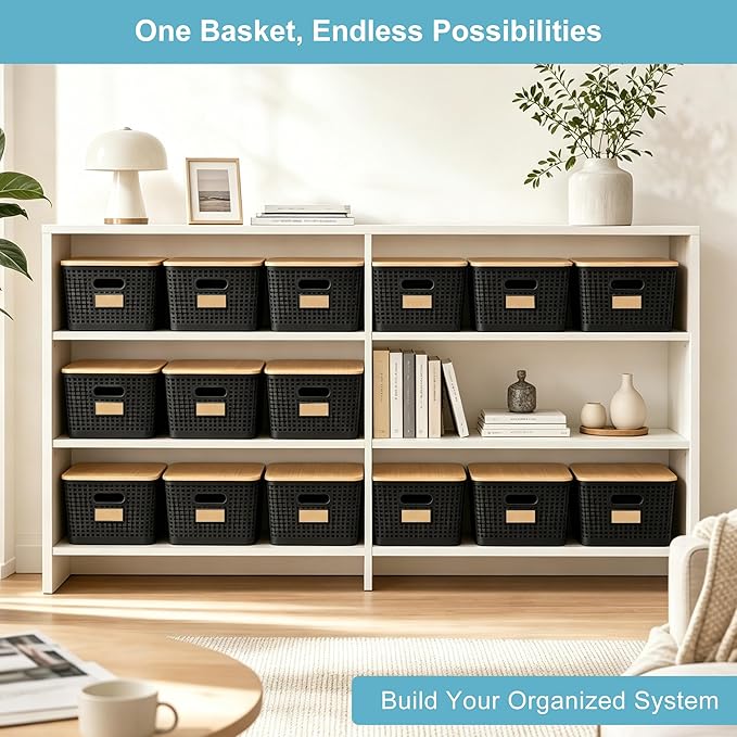 2 Pack Tall Plastic Storage Bins - Image 6