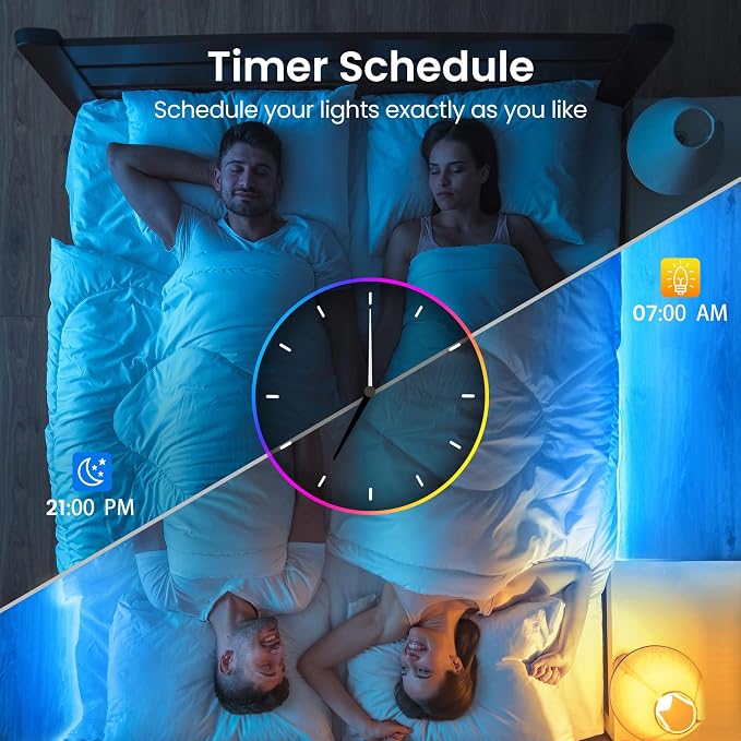 TJOY 130ft Bluetooth LED Strip Lights, RGB Color Changing, Music Sync, App - Image 6