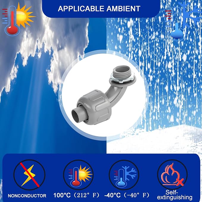 Yariwiz 1/2 Plastic Liquid Tight Conduit 90 Degree Elbow - Image 8