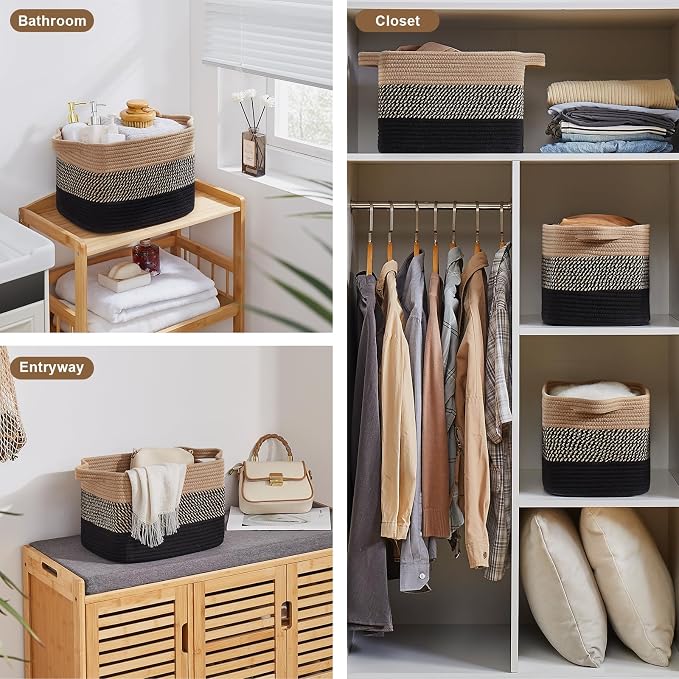 OIASKET Storage Basket for Organizing, Woven Baskets for Storage, Rectangle - Image 7