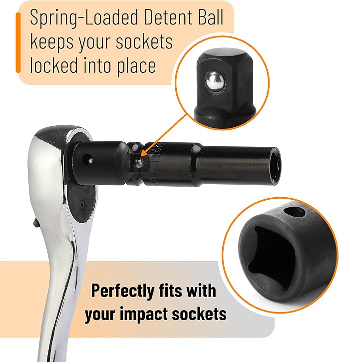Bates- Impact Socket Adapter and Reducer Set, 1/4" 3/8" 1/2" 3/4", Impact - Image 5