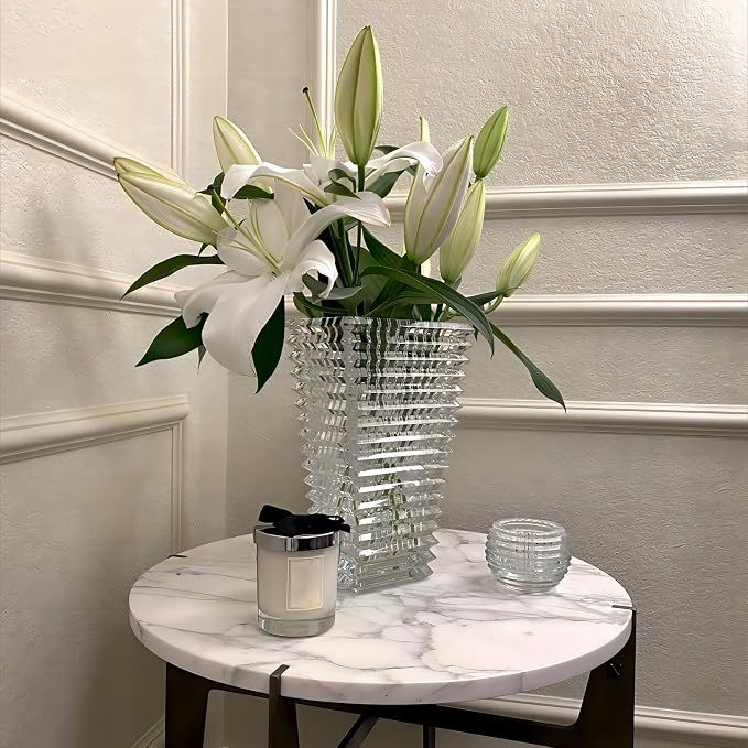 MCMCNCUIU Crystal Glass Vase, Large Crystal Vases - Image 3