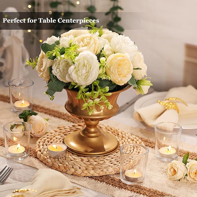 LETINE Clear Glass Tea Light Holders Set of 6 - Image 7